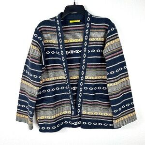 Roller Rabbit woven cardigan sweater one size